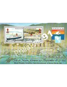 ILE DE MAN - BF n° 20 - Exposition "Genova92" - Bateaux