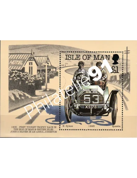ILE DE MAN - BF n° 25** - Trophée automobile de Man, timbres d'Europe