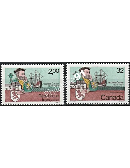 Émission commune, France-Canada, n° 2307 et 869, timbres Monde