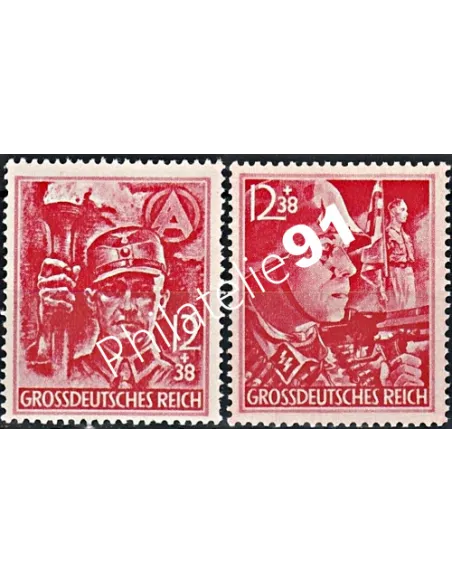 Allemagne, Reich n° 825 à 826 charnière, collection timbres Europe