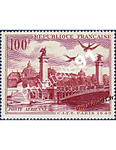 Poste Aérienne -Timbre n° 28 -  Télégraphie et Téléphonie