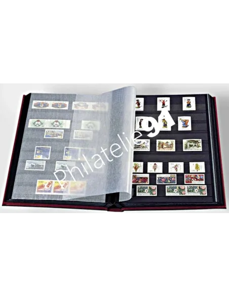 Classeur de timbres - LEUCHTTURM - 16 pages - fond noir