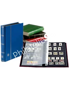 Classeur de timbres - LEUCHTTURM - 16 pages - fond noir