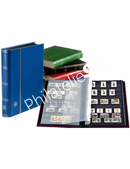 Classeur de timbres - LEUCHTTURM - 16 pages - fond noir