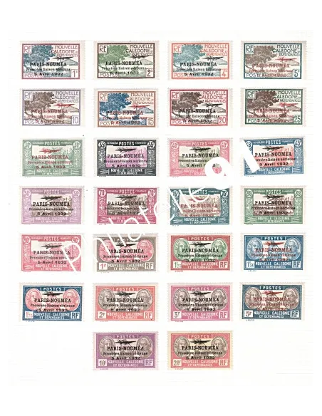 Timbres de NOUVELLE CALEDONIE PA n° 3 à 28, timbres des colonies