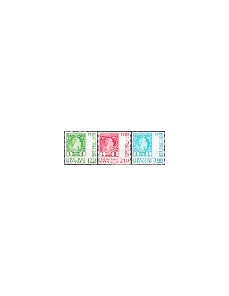 MONACO - n° 1456 - 1458 - Timbre sur timbre n° 1 de 1885