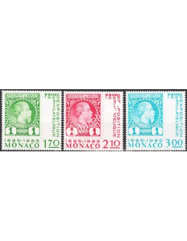 MONACO - n° 1456 - 1458 - Timbre sur timbre n° 1 de 1885
