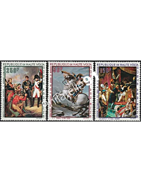 Timbres de Haute Volta - Poste Aérienne. Thématique: Napoléon
