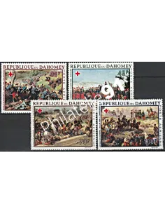 Timbres de Dahomey PA  n° 81 à 84 - Croix-Rouge de Dahomey