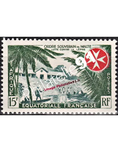 Timbre d'Afrique Équatoriale Française n° 237. Ordre souverain de Malte