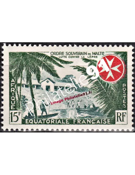 Timbre d'Afrique Équatoriale Française n° 237. Ordre souverain de Malte