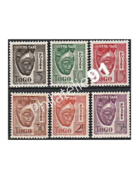 Timbres Taxe du Togo n° 32 à 37