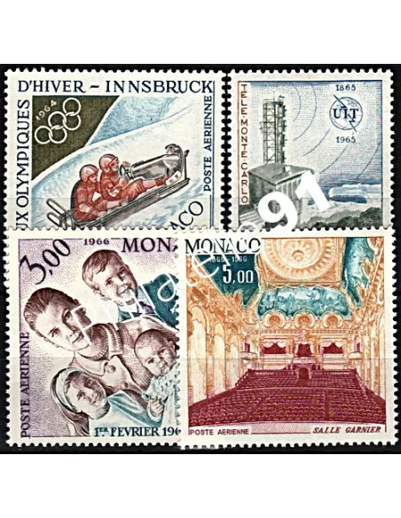 MONACO - P.A. n°  83 à 86  - Poste aérienne