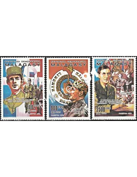 Timbres neufs de Madagascar n° 987 à 989