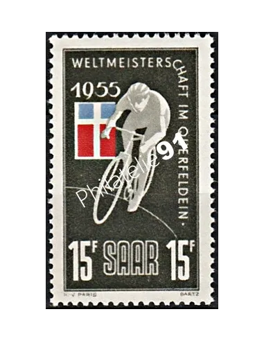 Timbres de Sarre n° 339 - vélo - Timbres des colonies françaises