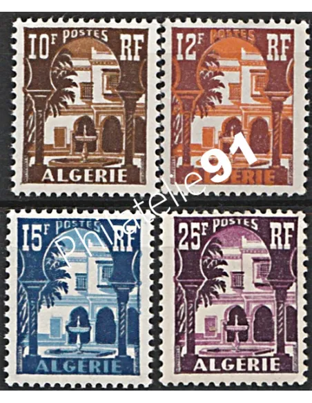 ALGERIE - n° 313A à 314A** - Cour mauresque du Musée du Bardo
