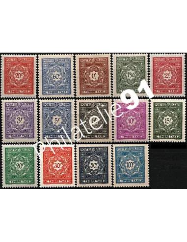 ALGERIE - Timbres-Taxe - n°   35 à 48 * - Timbres-Taxe - Arabesques
