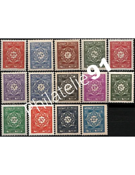ALGERIE - Timbres-Taxe - n°   35 à 48 * - Timbres-Taxe - Arabesques