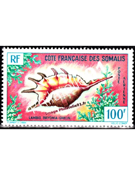 cote des somalis PA n°32, coquillage, timbres des colonies