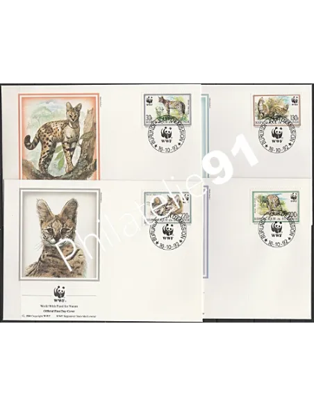 Lettre 1er jour - Lot d'enveloppes FDC - Burundi - WWF