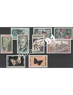 Timbres Andorre français - Année complète 1976 neuve