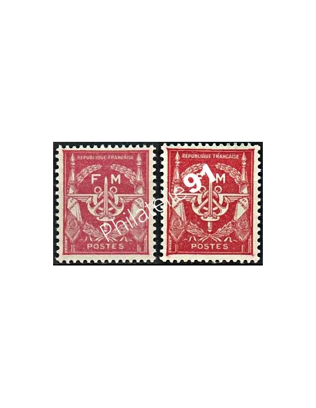 Timbre n° 12 - Franchise  - Variété de couleur