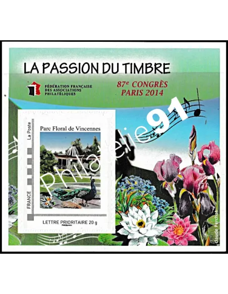 Bloc n° 9 de la FFAP 2014 - PARIS - Parc Floral de Vincennes