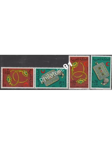 MAROC - n° 637 au n° 638 - 638A - Croix-Rouge
