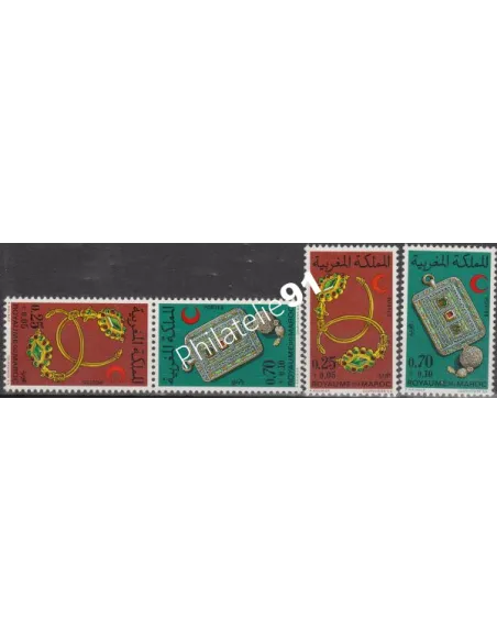 MAROC - n° 637 au n° 638 - 638A - Croix-Rouge