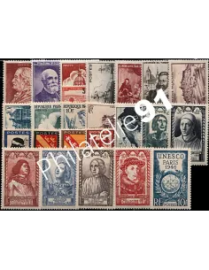 Année complète de timbres de France de 1946, collection Timbres France
