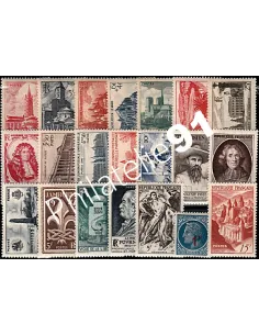 Année complète de France 1947 - Timbres neufs avec charnières