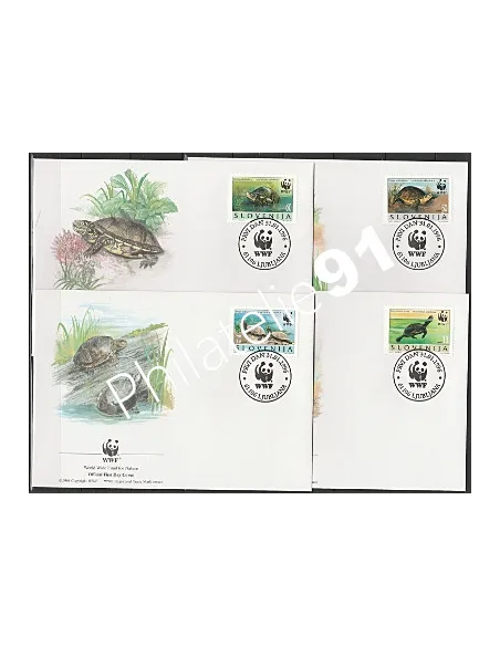 Lettre 1er jour - Lot d'enveloppes FDC - Slovenie - WWF