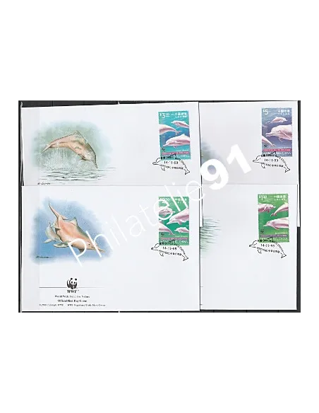 Lettre 1er jour - Lot d'enveloppes FDC - chine - WWF