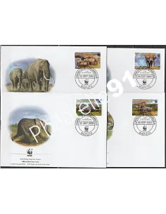 Lettre 1er jour - Lot d'enveloppes FDC - Mozambique - WWF