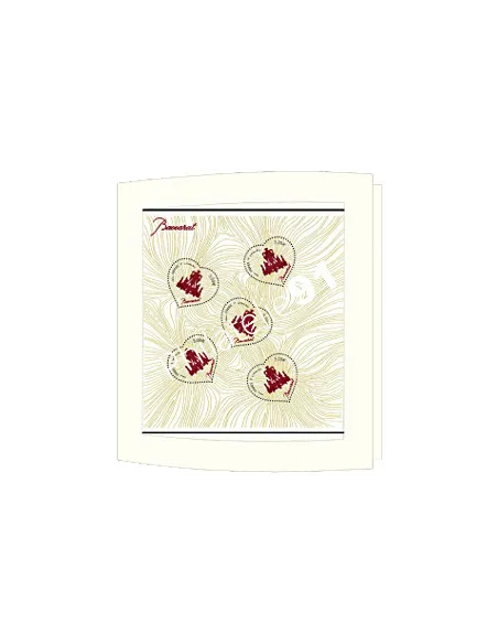 F4883 - Coeur de BACCARAT, Poudre de cristal collection timbres France