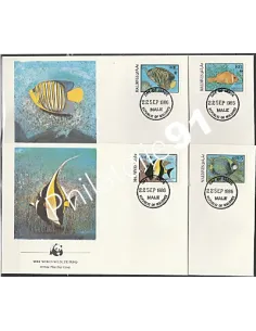 Lettre 1er jour - Lot d'enveloppes FDC - Maldives - WWF