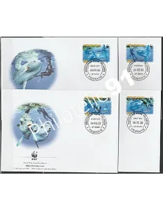 Lettre 1er jour - Lot d'enveloppes FDC - Penrhyn - WWF