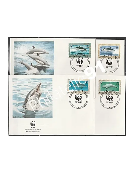Lettre 1er jour - Lot d'enveloppes FDC - Montserra - WWF