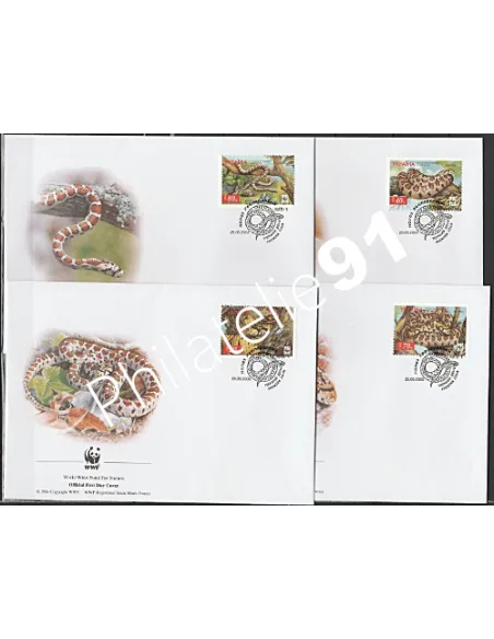 Lettre 1er jour - Lot d'enveloppes FDC - Ukraine - WWF