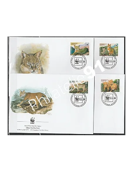 Lettre 1er jour - Lot d'enveloppes FDC - Tagikistan - WWF