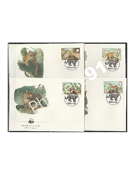 Lettre 1er jour - Lot d'enveloppes FDC - Belize - WWF