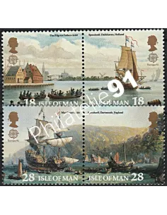 ILE DE MAN. Timbres EUROPA 1992 n° 537 à 540 - Christophe Colomb
