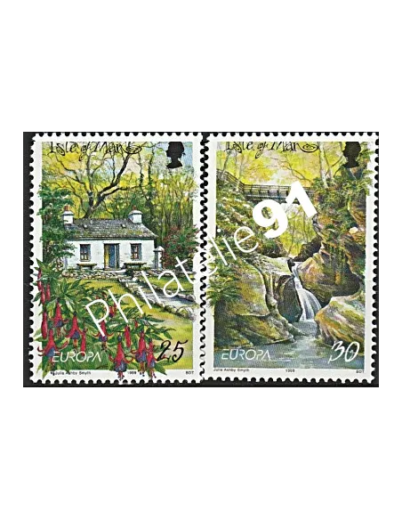 ILE DE MAN - n° 836 et 837 - Europa 1999 - Théme général : Réserves et parcs naturels
