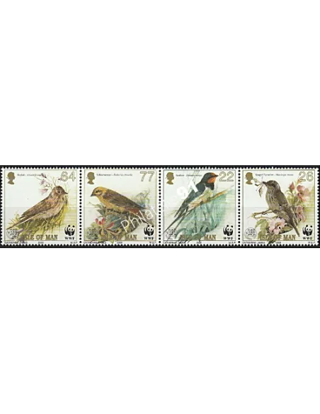 ILE DE MAN n° 899 à 902, Oiseaux chanteurs, Collection timbres europe