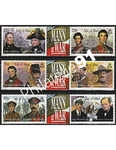 ILE DE MAN - n° 903 à 908 - Militaires mannois à la guerre