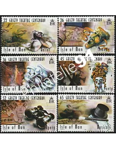 ILE DE MAN - n° 916 à 921 - Centenaire du Théâtre de la Gaieté de Man - Collection timbres europe