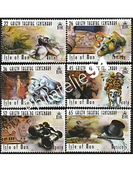 ILE DE MAN - n° 916 à 921 - Centenaire du Théâtre de la Gaieté de Man - Collection timbres europe