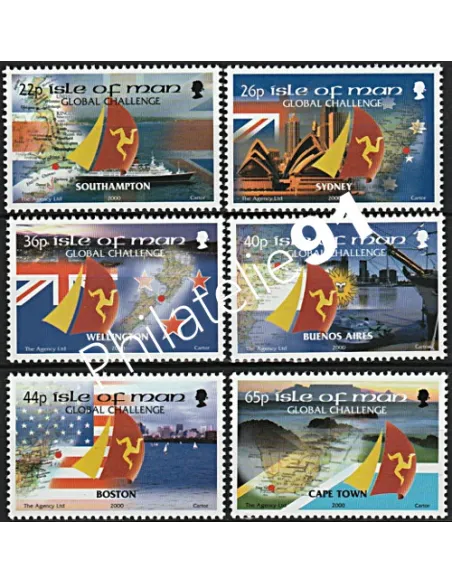 ILE DE MAN - n° 922 à 927 - Course de Yacht "Global Challenge 2000-2001" - Collection timbres europe