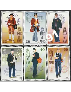 ILE DE MAN - n° 950 à 955 - Histoire postale. Facteurs