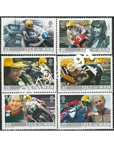 ILE DE MAN - n°  960 à 965 ** - Joey Dunlop, champion de courses moto
